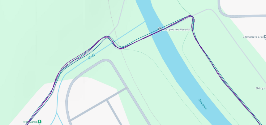 Kék – Coros Pace 4, lila – Polar Verity Sense.