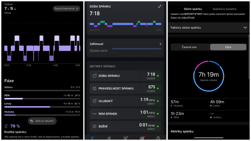 balra (Suunto Race 3S), középen (Amazfit Helio Ring), jobbra (Garmin CIRQA)