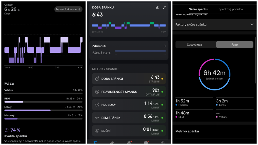 balra (Suunto Race 3S), középen (Amazfit Helio Ring), jobbra (Garmin CIRQA)