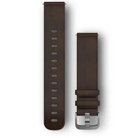 Bőr óraszíj Garmin 20mm (kompatibilis Venu, Venu Sq, Venu 2 plus stb.), barna V2, Quick Release, 010-12691-01