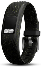 Szíj Garmin Vívofit 4, szilikon, fekete, ezüst csat, méret S/M