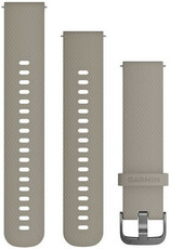Szilikon óraszíj Garmin 20mm (kompatibilis Venu, Venu Sq, Venu Sq 2, Venu 2 plus stb.), bézs, Quick Release, 010-12691-09