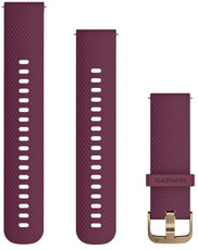 Szilikon óraszíj Garmin 20mm (kompatibilis Venu, Venu Sq / Sq 2 / 2 plus stb.), lila, + meghosszabbított rész, Quick Release, 010-12691-05