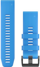 Szíj Garmin QuickFit 26mm, szilikon, kék, fekete csat ( Fenix 7X/6X/5X, Tactix)