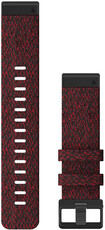 Nylon óraszíj Garmin 22mm (kompatibilis Garmin Fenix 8/7/6 (47mm), Epix 2 stb.), piros V1, QuickFit, 010-12863-06