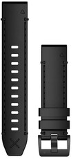 bőr óraszíj Garmin 22mm (kompatibilis Garmin Fenix 8/7/6 (47mm), Epix 2 stb.), fekete V3, QuickFit, 010-12738-19