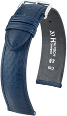 bőr óraszíj Hirsch Camelgrain L 01009080-2, kék, borjúbőr, hossz L, Quick Release