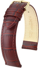 bőr óraszíj Hirsch Duke M 01028160-1, piros, borjúbőr, hossz M, Quick Release