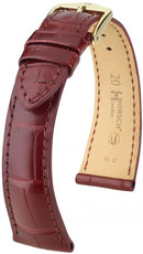 Bőr óraszíj Hirsch London M 04207169-1, piros, aligátorbőr, hossz M, Quick Release