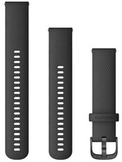 Szilikon óraszíj Garmin 20mm (kompatibilis Venu, Venu Sq, Venu 2 plus stb.), fekete V1, Quick Release, + meghosszabbított rész, 010-12932-11