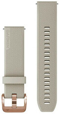 Szilikon óraszíj Garmin 20mm (kompatibilis Venu, Venu Sq, Venu 2 plus stb.), bézs, Quick Release, 010-13114-02