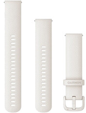 Szilikon óraszíj Garmin 20mm (Venu, Venu Sq, Venu 2 plus stb.), fehér V3, Quick Release + meghosszabbított rész, 010-12924-80