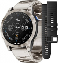 Garmin D2 Mach 1, Vented Titanium Bracelet (+ pótszíj)