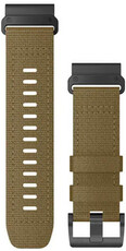 Nylon óraszíj Garmin 26mm (kompatibilis Garmin Fenix 8/7X/6X (51mm), Tactix stb.), barna, QuickFit, 010-13010-11