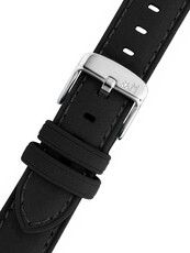 Bőrszíj Morellato Flake 5615D60.019 M, fekete, újrahasznosított anyag
