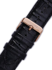 Bőr óraszíj Orient UDEAJRB 24mm (kompatibilis model FUNC7), fekete