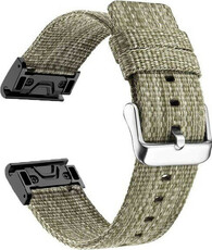 Nylon óraszíj Ricardo 26mm (kompatibilis Garmin Fenix 8/7X/6X (51mm), Tactix stb.), zöld, QuickFit