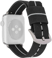 Nylon óraszíj Ricardo (kompatibilis Apple Watch 42/44/45/49mm), fekete V1