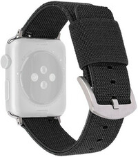 Nylon óraszíj Ricardo (kompatibilis Apple Watch 42/44/45/49mm), fekete V2
