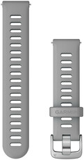 Szilikon óraszíj Garmin 18mm (kompatibilis a Venu 2S, Vívoactive 4S, Vívomove 3S modellekkel), szürke V1, Quick Release, 010-11251-3G