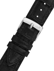 Bőr óraszíj Morellato Tiglio 5673D74.019 M, fekete, műbőr