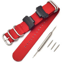 Textil pánt Ricardo 22mm (pro Casio G-Shock GA-100/110/120, DW-5600, GD-100), piros, NATO
