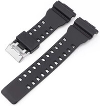 Műanyag pánt Ricardo 16mm (pro Casio G-Shock GA-100, GA-110, GD-120, GLS-100), fekete V1