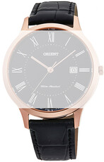 Bőr óraszíj Orient UL00E011P0 18mm (kompatibilis model RF-QD00), fekete