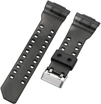 Műanyag óraszíj Ricardo Cassola 16m (kompatibilis Casio G-Shock GA-100, GA-110, GD-120, GLS-100), fekete, átlátszó