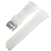 Műanyag óraszíj Ricardo Cassola 16mm (kompatibilis Casio G-Shock GA-100, GA-110, GD-120, GLS-100), fehér, átlátszó