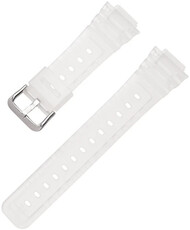 Műanyag óraszíj Ricardo Ribolla 16mm (kompatibilis Casio G-Shock GA-2100/GA-2110, DW-5600, GW-6900), fehér, átlátszó
