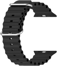 Szilikon óraszíj Ricardo (kompatibilis Apple Watch 38/40/41mm), fekete V2