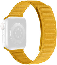 szövet óraszíj Ricardo (kompatibilis Apple Watch 42/44/45/49mm), sárga, mágneses