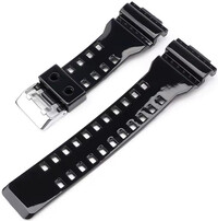 Műanyag óraszíj Ricardo Cassola 16mm (kompatibilis Casio G-Shock GA-100, GA-110, GD-120, GLS-100), fekete V2