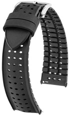 kaucsuk óraszíj Hirsch NYAD L 0925099050-2, fekete, természetes kaucsuk, hossz L, Quick Release