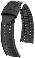 kaucsuk óraszíj Hirsch NYAD M 0925099150-2, fekete, természetes kaucsuk, hossz M, Quick Release