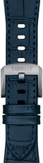 Bőr óraszíj Tissot T852.047.701 (kompatibilis model Tissot PRX 40mm), kék, Quick Release