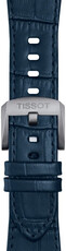Bőr óraszíj Tissot T852.049.411 (kompatibilis model Tissot PRX 42mm), kék, Quick Release