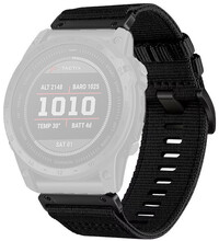 Textil pánt Ricardo 22mm (pro Garmin Fenix 8/7/6 (47mm), Epix 2 aj.), fekete, QuickFit