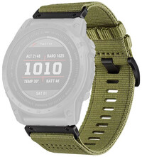 Textil pánt Ricardo 22mm (pro Garmin Fenix 8/7/6 (47mm), Epix 2 aj.), zöld, QuickFit