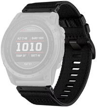 Textil pánt Ricardo 26mm (pro Garmin Fenix 8/7X/6X (51mm), Tactix aj.), fekete, QuickFit