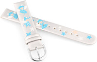 Műbőr szíj JVD RJ7223.2 14mm, ezüst, gyerek