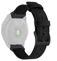 Nylon pánt Ricardo 26mm (pro Garmin Fenix 8/7X/6X (51mm), Tactix aj.), fekete V4, QuickFit