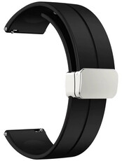 Ricardo 20mm szilikon szíj (Amazfit Active 2), fekete V1, gyorskioldó, gyorskioldó