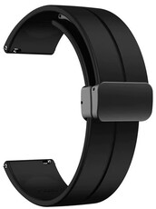 Ricardo 20mm szilikon szíj (Amazfit Active 2), fekete V2, gyorskioldó, gyorskioldó