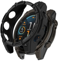 Védőtok (kompatibilis Garmin Fenix 8 AMOLED, 47mm), szilikon, fekete