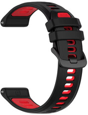 Szilikon óraszíj Ricardo Gressoney 22mm (kompatibilis Garmin Forerunner 970), Black/Red