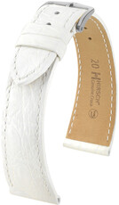 Bőrszíj Hirsch Genuine Croco 18900800-2, fehér, krokodilbőr, Quick Release