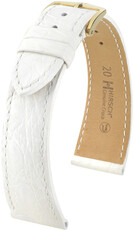 Bőrszíj Hirsch Genuine Croco 18900800-7, fehér, krokodilbőr, Quick Release