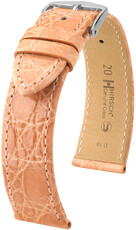 Bőrszíj Hirsch Genuine Croco 18900822-2, narancssárga, krokodilbőr, Quick Release